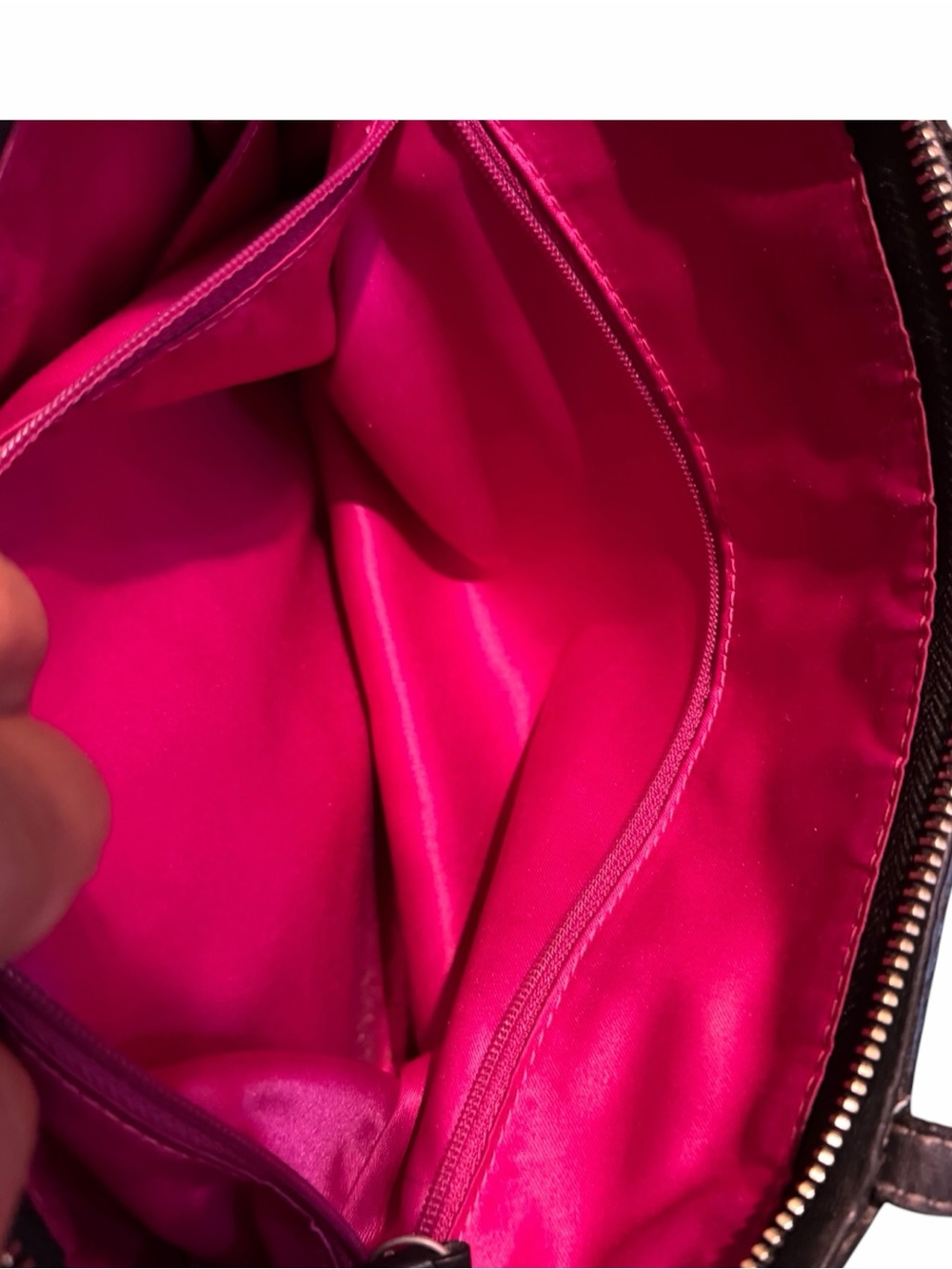 Coach Purple & Magenta poppy tartan Plaid Y2K signature Tote - Picture 11 of 16